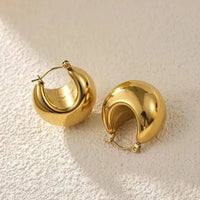 Auriel – Bold Sculpted Gold Hoop Earrings