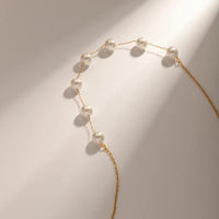Pearl Gold Plated Stainless Steel Anti-Tarnish Necklace