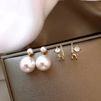 Simple Style Square Alloy Inlay Rhinestones Pearl Women'S Earrings
