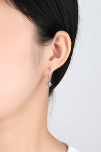 Sparkling Rhinestone Drop Hoop Earring