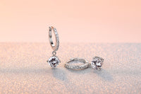 Sparkling Rhinestone Drop Hoop Earring