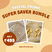 Super Saving Combo – Anti-Tarnish Stud Earrings + 18K Gold Plated Necklace