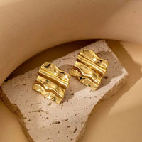 Varenna Anti-Tarnish Wave Stud Earrings