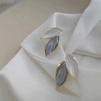 Blue Color Leaf Stud Earrings For Girls and Women