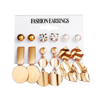 Combo Pack Of Six Geometry Earrings