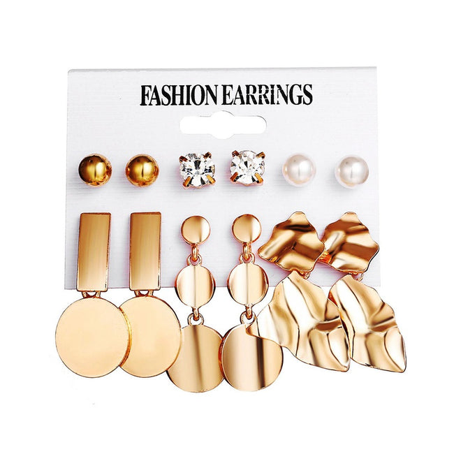 Combo Pack Of Six Geometry Earrings