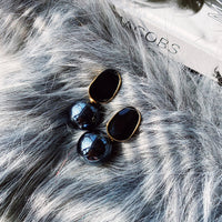 Elegant Black Pearl Drop Earrings for Women - Aferando