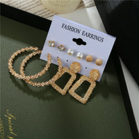 Combo Pack Of Gold Plated Five Earrings Set