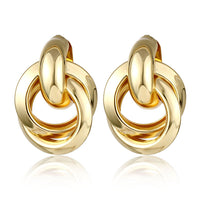 Aferando Gold Plated Geometric Knot Stud Earrings For Girls and Women