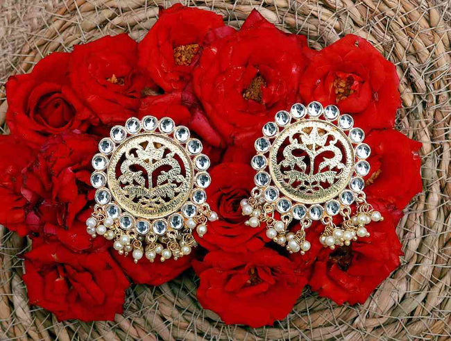 Kangana Ranaut Inspired Golden Kundan Stud