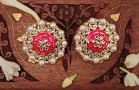 Rani Color Meenakari Stud Earring For Women