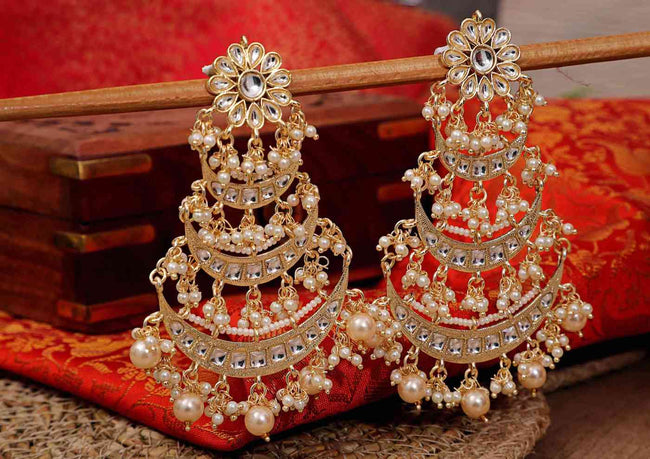 Big Size Pearl Chandbali Earring