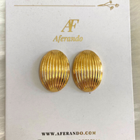 Oval Shaped Stud Earrings For Women