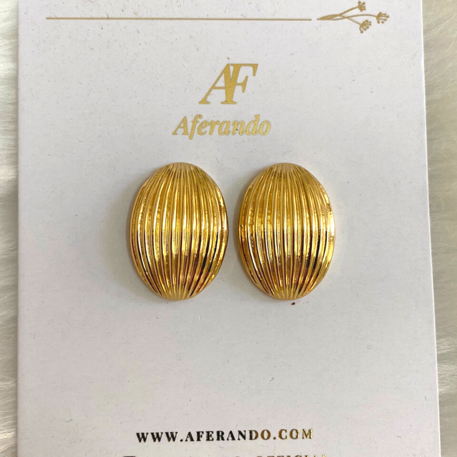 Oval Shaped Stud Earrings For Women