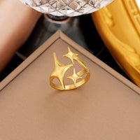 18K Gold Plated Anti-Tarnish Star Burst Ring for Women
