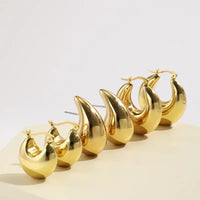 Aferando Gold Plated Earring Combo Set - Pack of Three Hoops and Stud Earrings