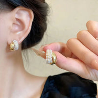 Aferando Pearl Glow Huggie Earrings