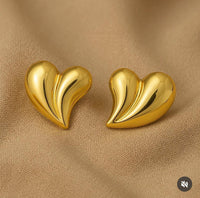 Amora Heart Stud Earrings