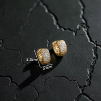 Anti-Tarnish American Diamond Huggie Hoop Earrings – 18K Gold Plated AD Huggies