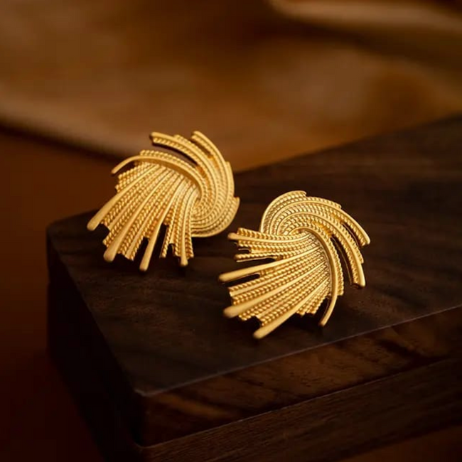 Anti-Tarnish Fireworks Stud Earring