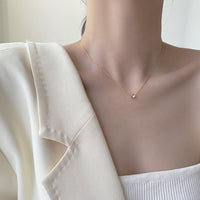 Anti-Tarnish Minimal Zircon Diamond Pendant Necklace