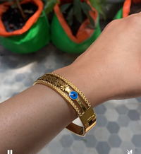 Blue Evil Eye Stainless Steel Bracelet