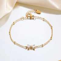 Anti-Tarnish Bow Crystal Bracelet