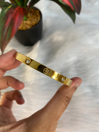 Cartier-Inspired Stainless Steel 18k Gold-Plated Love Bracelet
