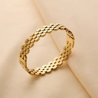 Stainless Steel 18k Gold-Plated Classy Bracelet – Perfect with Watches