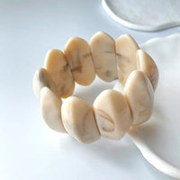 Apricot Resin & Acrylic Bangle Bracelet