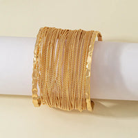 Beautiful Open-end Gold Plated Alloy Bracelet For Woman