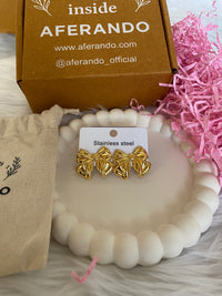 Bella Gold Bow Stud Earrings