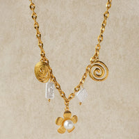 Bloom Charm Pearl Necklace