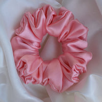 Blush Pink Color Premium Satin Scrunchie Regular Size - Soft & Silky Hair Accessory