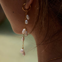 Celeste – Long Tassel Pearl Drop Earrings