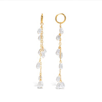 Celeste – Long Tassel Pearl Drop Earrings