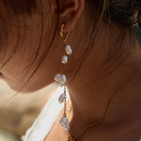 Celeste – Long Tassel Pearl Drop Earrings