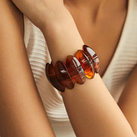 Coffee Resin & Acrylic Bangle Bracelet