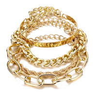 Combo Pack Of Four Gold Plated Adjustable Bracelet Set