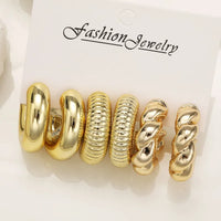 Combo Pack Of Three Gold Plated Hoop Earrings