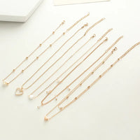 Combo Set Of Five Gold Plated Necklaces For Women