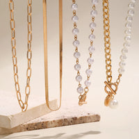 Combo Set Of Four Gold Plated Layered Necklaces For Women