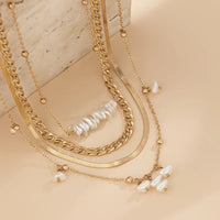 Combo Set Of Four Gold Plated Necklaces For Women