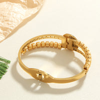 Elegant Round Butterfly Stainless Steel Bracelet