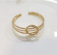 Gold Plated Bracelet with Ring Design For Women