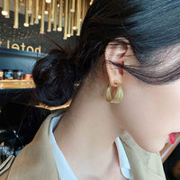 Gold Plated C-shaped Multilayer Hoop Earring