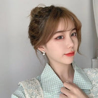 Gold Plated Diamond Swan and Pearl Earrings Stud Earring