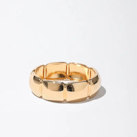 Gold Plated Geometric Block Shaped Design Bracelet