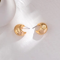 Gold Plated Hoop Shape Stud Earring For Women