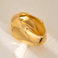 Gold Plated Irregular Cut Edge Chunky Bracelets